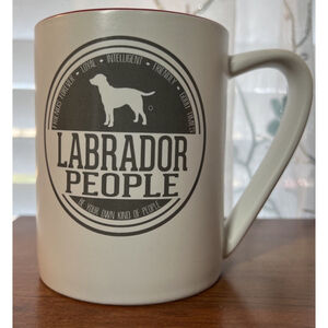 Pavilion Labrador Cup Mug Dog Gift We Love Pets White Grey Red Large 18 oz